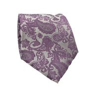 Men's Floral Pattern Necktie - Lavender