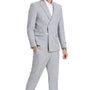 Triumph Collection: Men's Pinstripe 3-Piece Slim Fit Suit In Light Grey
