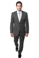 Essential Elegance Collection: Men's Two-Piece Suit Slim Fit with Notch Lapel In Grey - Slim Fit