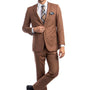 Essential Elegance Collection: Men's Two-Piece Suit Slim Fit with Notch Lapel In Caramel - Slim Fit