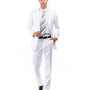 Essential Elegance Collection: Men's Two-Piece Suit Slim Fit with Notch Lapel In White - Slim Fit