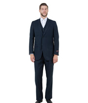 Valiant Vintage Navy Pinstripe Three-Piece Suit – Classic Fit