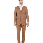 Atlas Heritage Collection: Three-Piece Solid Caramel Suit