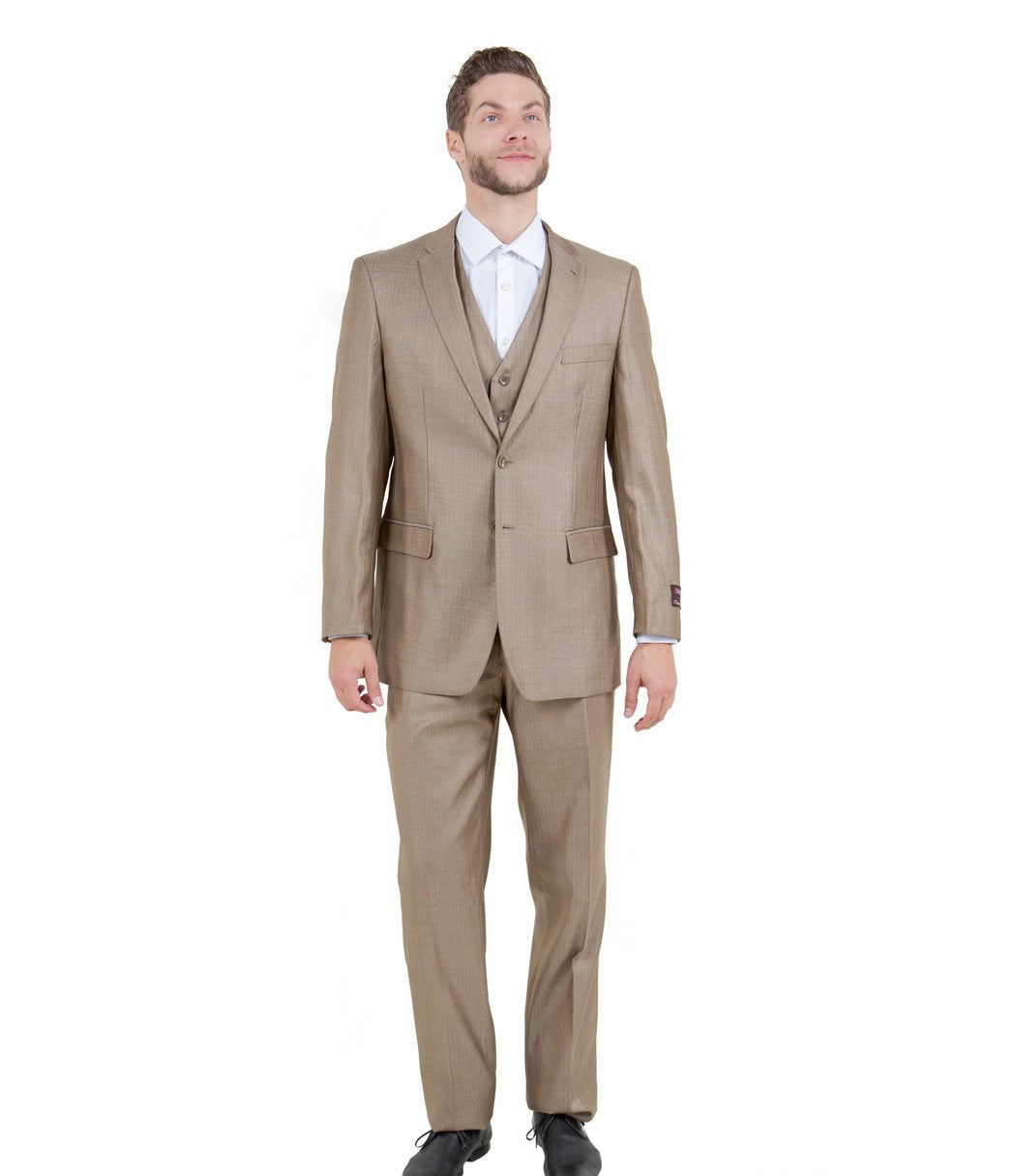 Admiral Blue Windowpane 3-Piece Slim Fit Suit – Suits & More