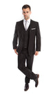 Statesman Collection: Black Three-Piece Suit – Hybrid Fit