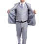 Statesman Collection: Light Grey Three-Piece Suit – Hybrid Fit