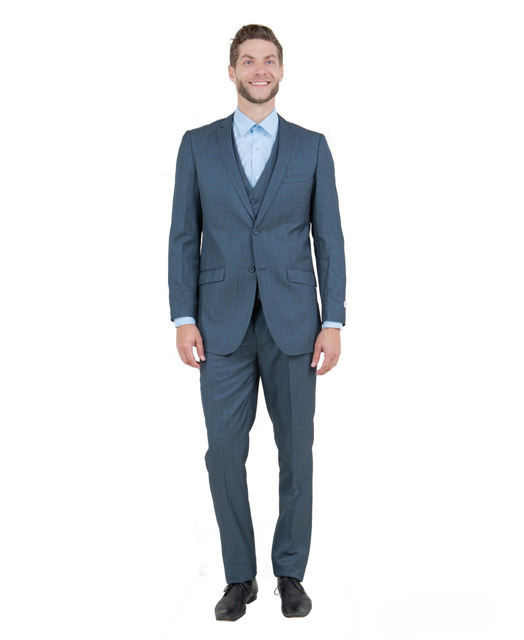 Zodiac Signature Blue Three-Piece Suit – Bold Elegance – Suits & More