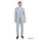 Three-Piece Suit in Solid Light Grey
