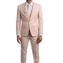 Midas Collection: Ultra Slim Three-Piece Suit with Peak Lapel in Blush