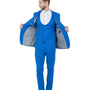 Midas Collection: Ultra Slim Three-Piece Suit with Peak Lapel in Blue