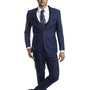 Olympus Lux Collection: Blue Glen Check Three-Piece Suit – Ultra Slim Fit