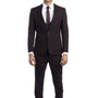 Olympus Lux Collection: Burgundy Glen Check Three-Piece Suit – Ultra Slim Fit