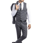 Olympus Lux Collection: Gray Glen Check Three-Piece Suit – Ultra Slim Fit