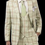 Apple Plaid Three Piece Regular Fit Fashion Suit M2785