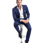 Metropolis Modern Collection: Dark Blue Two-Piece Suit – Skinny Fit