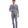 Apollo Collection Stone Grey Sharkskin Three-Piece Suit – Hybrid Fit