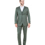 Apollo Collection Olive Sharkskin Three-Piece Suit – Hybrid Fit