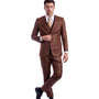 Apollo Collection Cognac Sharkskin Three-Piece Suit – Hybrid Fit