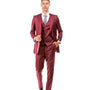 Apollo Collection Cranberry Sharkskin Three-Piece Suit – Hybrid Fit