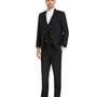 Urbane Collection: Men's Solid 3-Piece Suit In Black - Slim Fit
