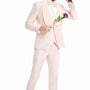 Sartorial Collection: 3-Piece Solid Suit with a Modern Twist In Blush