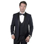 Austen Aura Collection: 3PC Tailored Fit Tuxedo in Navy with Double Breasted Vest