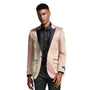 Selene Style Collection: Rose Solid Shine Single Breasted Slim Fit Blazer