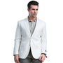 Moonlit Mode Collection: White Solid Color Skinny Fit Blazer
