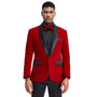 Trendy Tune Collection: Red Solid Color Single Breasted Slim Fit Blazer