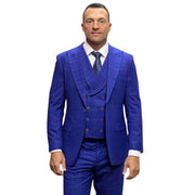 Celestio Collection: Cobalt 3-Piece Peak Lapel Suit