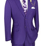 Astro Collection: Purple 2 Piece Windowpane Single Breasted Modern Fit Suit