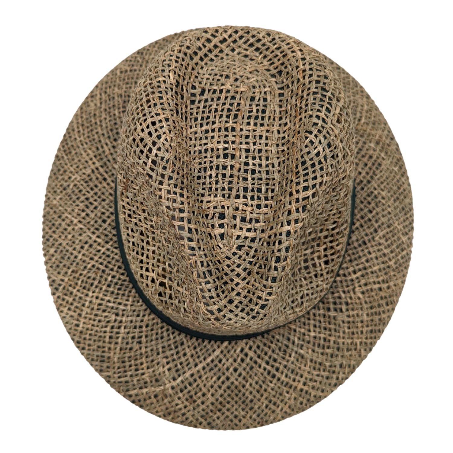 Men's Natural Twisted Seagrass Safari Hat with 3 Brim and Cotton Band in  Dark Green – Suits & More