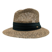 Natural Seagrass Safari Hat Dark Green Band 3 Inch Brim