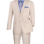 Medievalor Collection: Tan 2 Piece Seersucker Single Breasted Modern Fit Suit