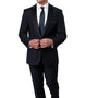 Zosimo Collection: Navy Tuxedo with Black Satin Peak Lapel – Slim Fit