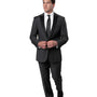 Zosimo Collection: Charcoal Grey Tuxedo with Black Satin Peak Lapel – Slim Fit