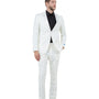 Obsidian Collection: Ivory Two-Piece Tuxedo with Satin Side Stripe Pants – Hybrid Fit