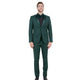 Men's Two-Piece Tuxedo with Satin Side Stripe Pants - Hybrid Fit - Green by Sean Alexander