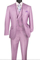 Classique Collection: Lavender 3 Piece Solid Color Single Breasted Modern Fit Suit
