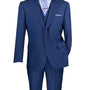 Classique Collection: Navy 3 Piece Solid Color Single Breasted Modern Fit Suit