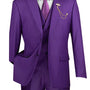 Elite Edit Collection: Purple 2 Piece Solid Color Single Breasted Modern Fit Suit