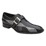 Belvedere Marte Monk Strap Shoes in Black & Grey