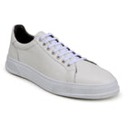 Milk white Italian deerskin bit loafer by Belvedere