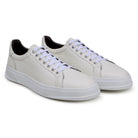 Pair of white Italian deerskin bit loafers
