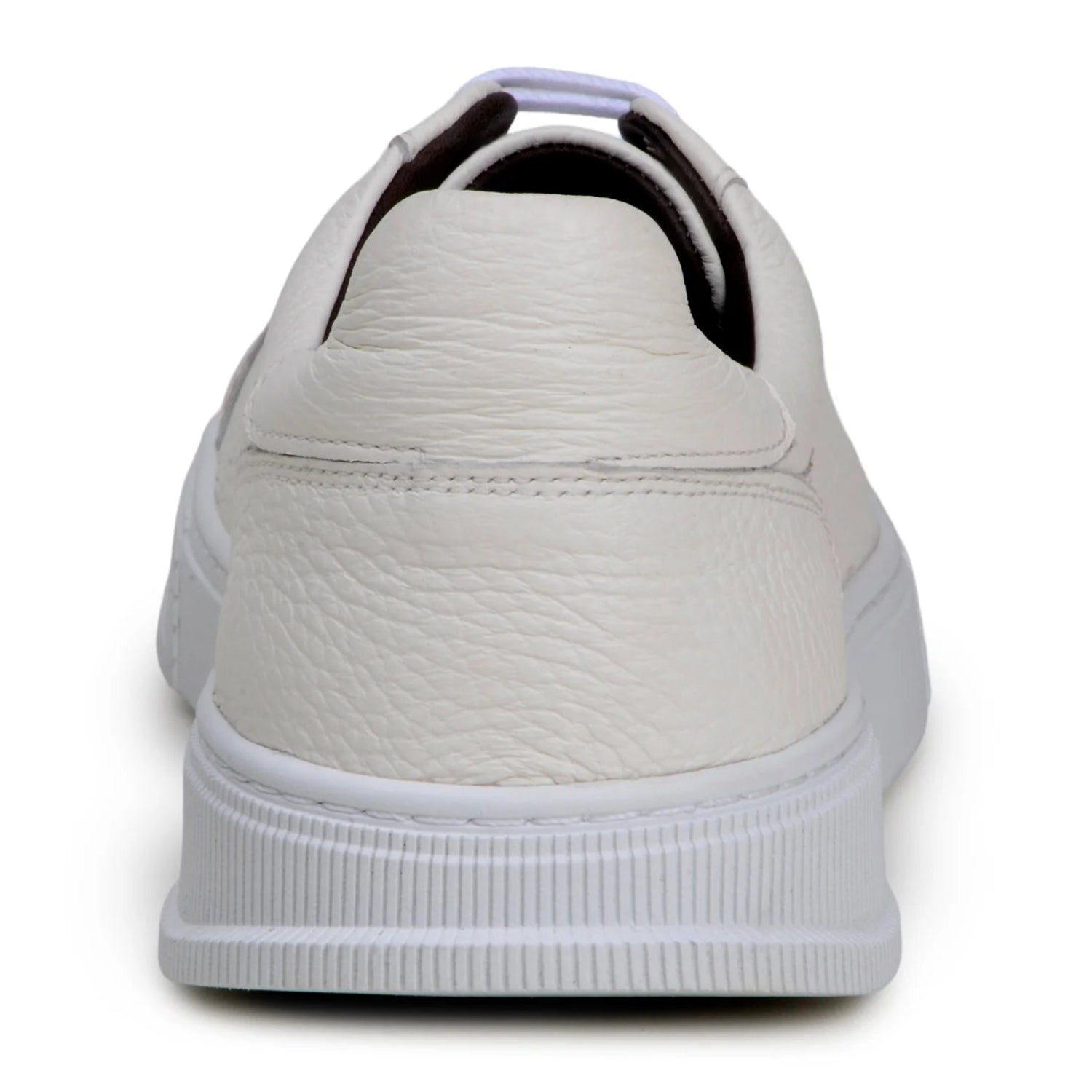 Back view of black Italian deerskin loafer