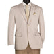 Men's Oatmeal Modern Fit Stretch Sport Coat Blazer with Textured Weave
