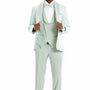 Contours Collection: 3-Piece Honeycomb Pattern Slim Fit Tuxedo In Mint