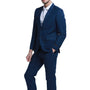 Couturious Collection: 2-Piece Slim Fit Solid Suit For Men In Navy