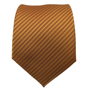 Men's Linear Pattern Necktie - Gold/Red