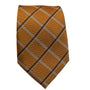 Classic Allure Collection: Orange Diamond Pattern Tie With Black And Grey Stitching